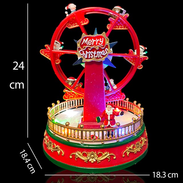 BAKAJI Χριστουγεννιάτικο Καρουζέλ Ρόδα Λούνα Παρκ Διακοσμητικό με Μ... BAKAJI Χριστουγεννιάτικο Καρουζέλ Ρόδα Λούνα Παρκ Διακοσμητικό με Μ...