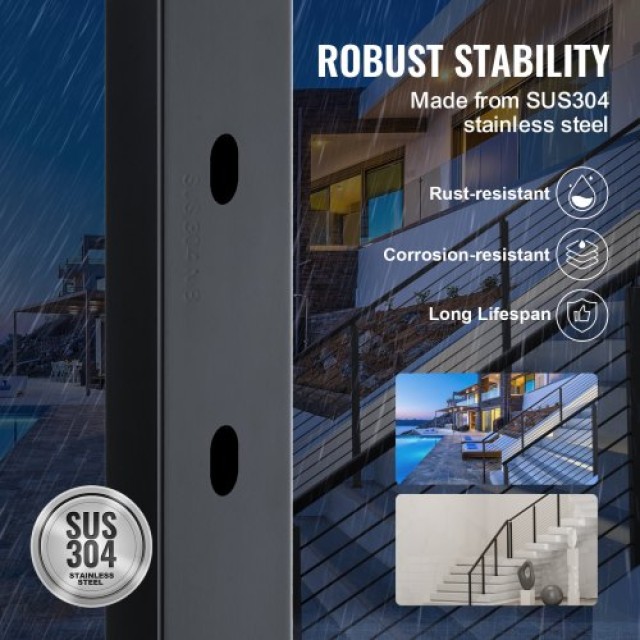 Κολόνα Κάγκελου VEVOR 42x1x2in 30° Μαύρη 1τμχ  1JZLGZHS1067HNEKBV0