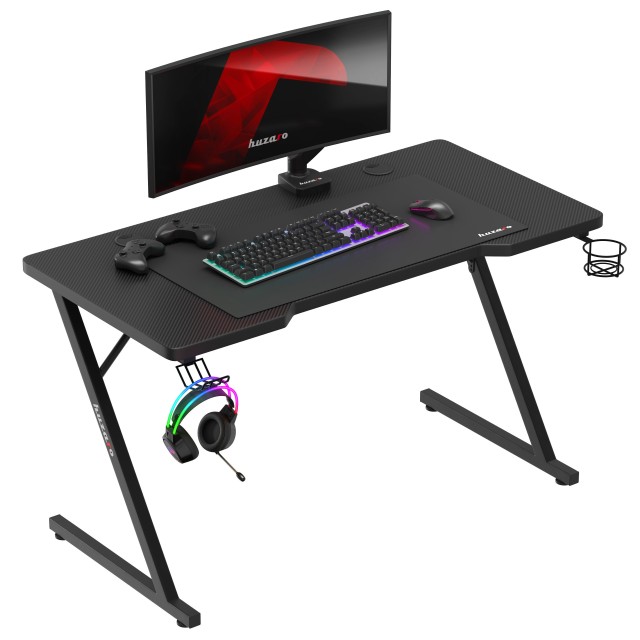Huzaro Γραφείο Gaming Hero 2.5 Μαύρο με Διάστασεις 120x60εκ 5907564...
