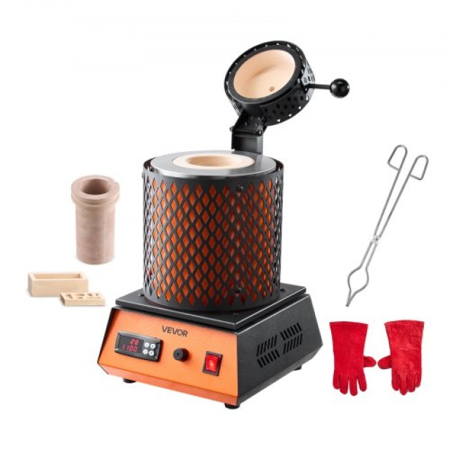 VEVOR Ηλεκτρικός Φούρνος Χύτευσης VEVOR, 1500W, 5kg Κεραμικό Χωνευτ... VEVOR Ηλεκτρικός Φούρνος Χύτευσης VEVOR, 1500W, 5kg Κεραμικό Χωνευτ...