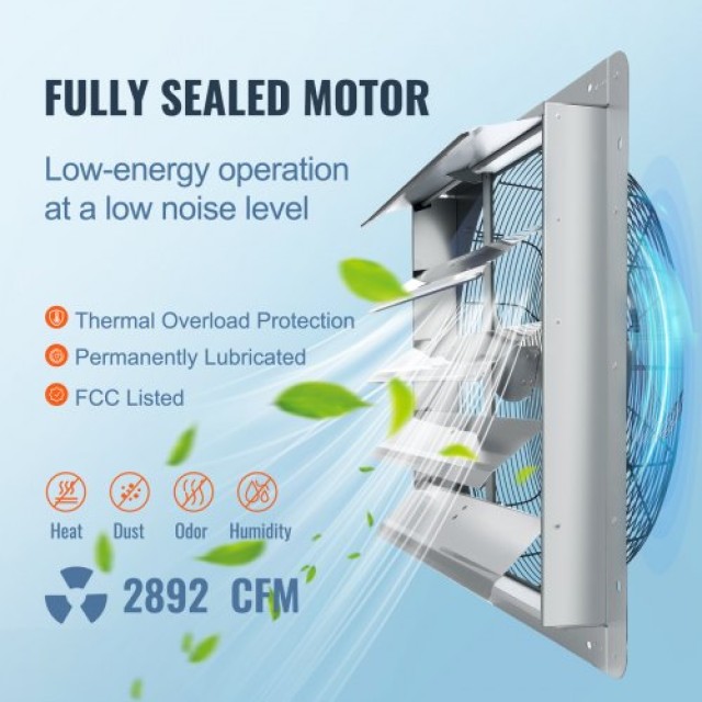 VEVOR Ανεμιστήρας Εξαερισμού Τοίχου 610 mm 2892 CFM AC  BYCSPQSDJAC2421TSV2
