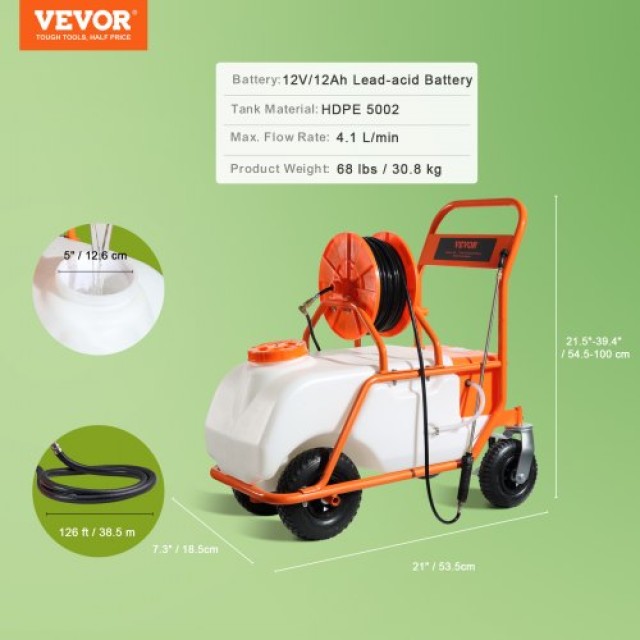 Ψεκαστήρας Πλάτης VEVOR 60L 0-90PSI για Κήπο  TCPPPE1560L39A38EV2