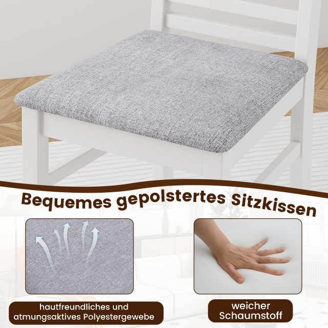 Costway Σετ 2 Καρεκλών Τραπεζαρίας με Επένδυση Δερματίνης και Πόδια...