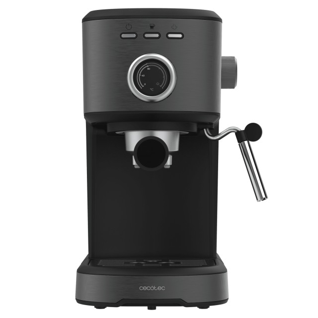 CECOTEC  Καφετιέρα Espresso Power 20 Pecan Steel, Ψηφιακή με 20 Bar και Ρυθμιζόμενο Ατμοποιητή  CEC-00275