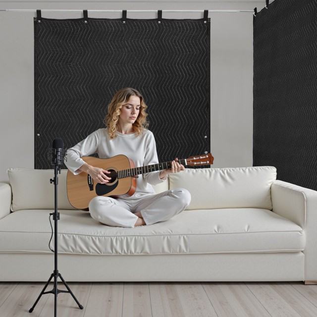 VEVOR Ηχομονωτική Κουβέρτα 80 x 48 in με Μεταλλικούς Κρίκους για Θε... VEVOR Ηχομονωτική Κουβέρτα 80 x 48 in με Μεταλλικούς Κρίκους για Θε...