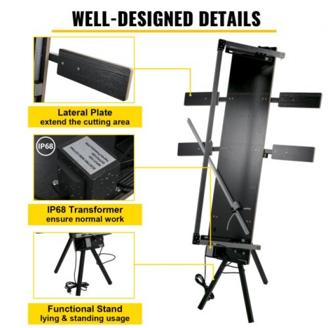 Μηχανή Κοπής Φελιζόλ VEVOR 42cm, Κόφτης Αφρού 115cm, Θερμαινόμενο Σ...