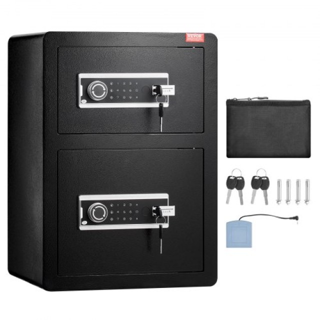 VEVOR Διπλή Πόρτα Χρηματοκιβώτιο 3.5 cu.ft με Κλειδαριά & Κωδικό, Α...