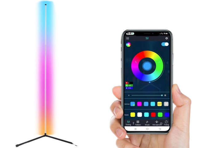 Verk group Γωνιακή RGB LED Λάμπα Νυχτερινού Σταντ για το Υπνοδωμάτι...