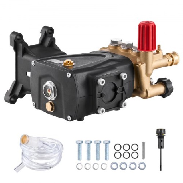 VEVOR  Αντλία Πλυντηρίου Υψηλής Πίεσης 4000 PSI 4.0GPM 1 Άξονας Οριζόντια Τριπλή Πιστόνι  HZQZB4GPM1INPDKZMV0