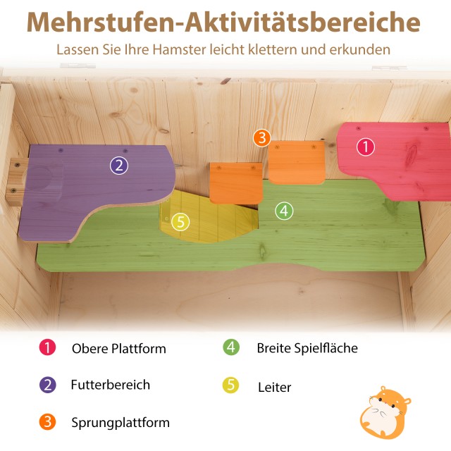 Costway  Ξύλινο Καταφύγιο Χάμστερ με Πτυσσόμενο Καπάκι για Πολυεπίπ... Costway  Ξύλινο Καταφύγιο Χάμστερ με Πτυσσόμενο Καπάκι για Πολυεπίπ...