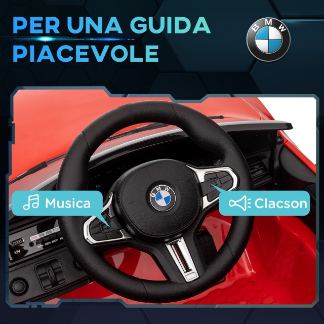 AIYAPLAY Ηλεκτρικό Αυτοκίνητο για Παιδιά με Άδεια BMW M4 με Τηλεχειριστήριο Κόρνα και Φώτα 108x69.5x51 cm Κόκκινο370-311V90RD