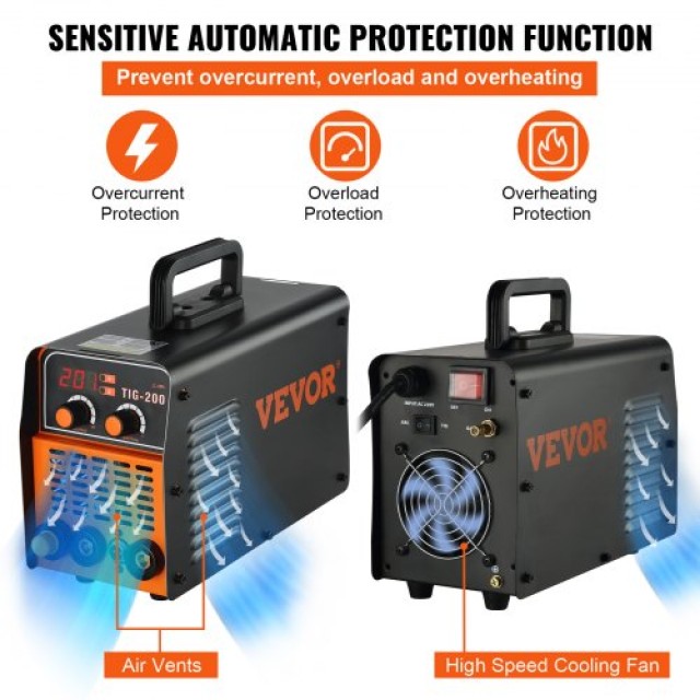 VEVOR TIG-200C: 200A Συγκολλητής TIG/MMA για Χάλυβα, Τιτάνιο & Χαλκό  DHJSTIGDC200AEGZPV2