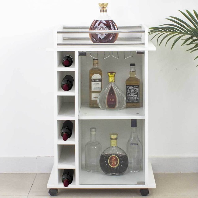 BAKAJI  Φορητό Μπαρ Cantinetta Μπουκάλια Κρασιού Ξύλινη Κάβα 6 Θέσε...