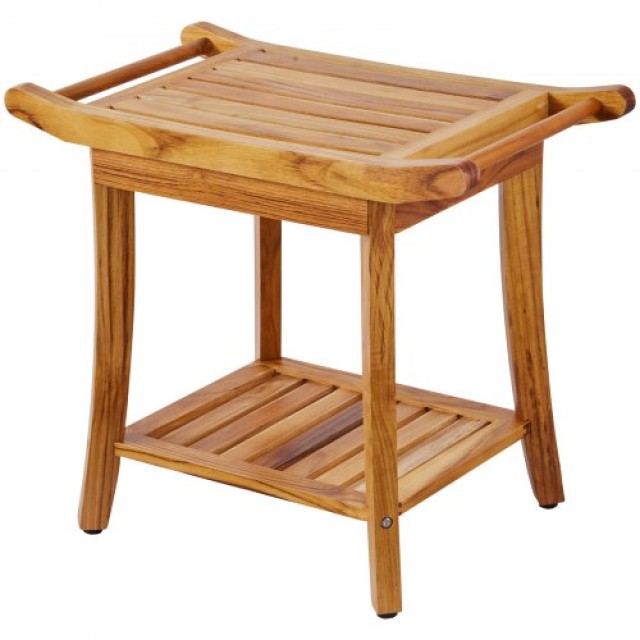 Ξύλινος Πάγκος Ντους VEVOR 56x37x47 εκ. για Μπάνιο  ZYSCWDYMCWDHER4...
