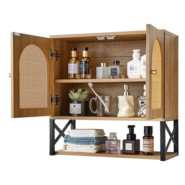 VEVOR Κρεμαστή Ντουλάπα Μπάνιου με Ρυθμιζόμενα Ράφια - 23x10x23 BDM...