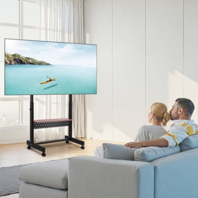 VEVOR Κινητό Τρόλεϊ Τηλεόρασης για Οθόνες 55-100 ιντσών έως 93 κιλά TYSDLDDSJZJZ9H73Q001V0