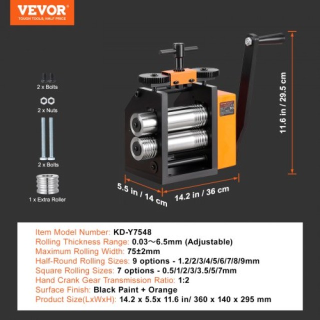 VEVOR Πολυλειτουργικός Μύλος Κοσμημάτων 75mm  SHYYPJ3H175MUUC1YV0