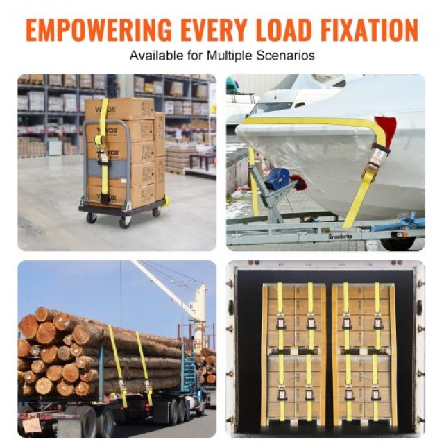 Δέστρες VEVOR Ratchet (10 τεμ), 10000 lb, 2 x 30, για Μεταφορές & Ασφάλιση Φορτίου  PGJLDPG2X30107B63V0