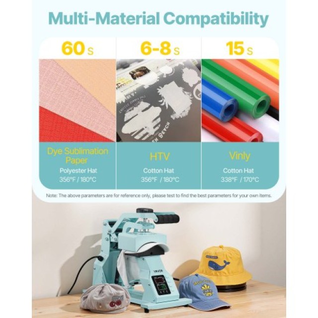 VEVOR Πρέσα Καπέλων με 4 Πλάκες για Θερμομεταφερόμενα Βινύλια - Πρά... VEVOR Πρέσα Καπέλων με 4 Πλάκες για Θερμομεταφερόμενα Βινύλια - Πρά...