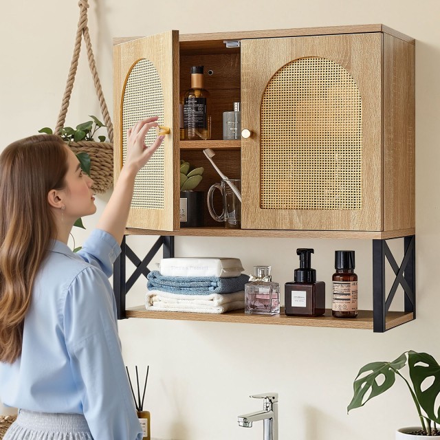 VEVOR Κρεμαστή Ντουλάπα Μπάνιου με Ρυθμιζόμενα Ράφια - 23x10x23 BDM...