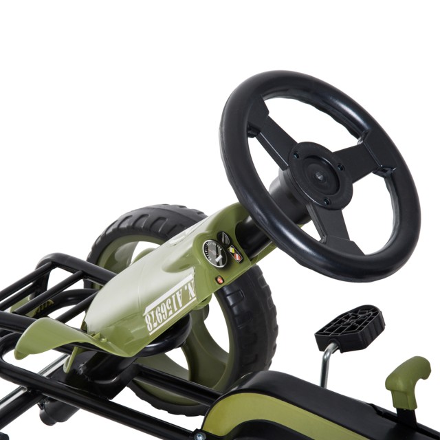 HOMCOM Ποδήλατο Go Kart για Παιδιά από 3-6 Ετών με Ρυθμιζόμενο Κάθισμα και Χειρόφρενο Πράσινο 341-025