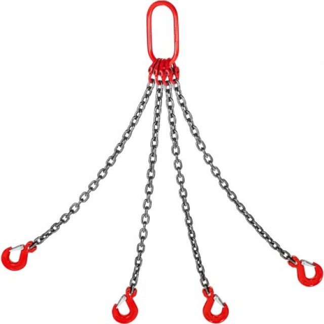 Αλυσίδα Ανύψωσης 4 Ποδιών VEVOR G80, 8MM X 1M, 4T/8800LBS  GLSJG80SZGL8MMX1MV0