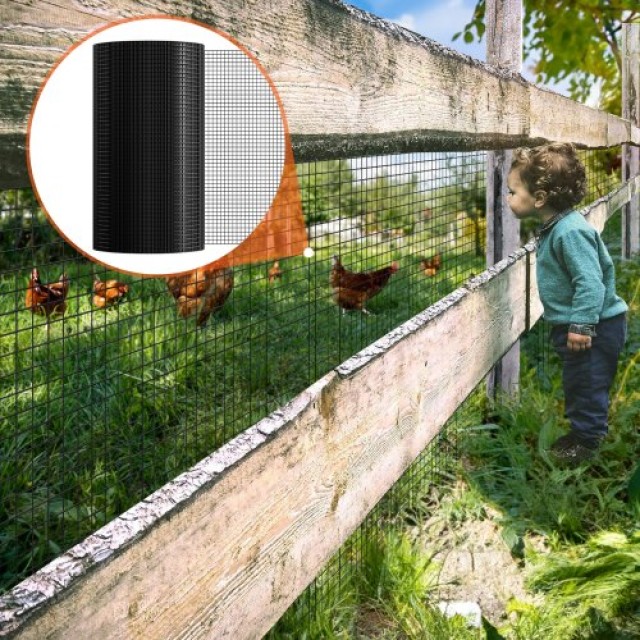 VEVOR Πλέγμα Σύρματος 24 x 100, Γαλβανισμένο & Επικαλυμμένο, 19 Gau...