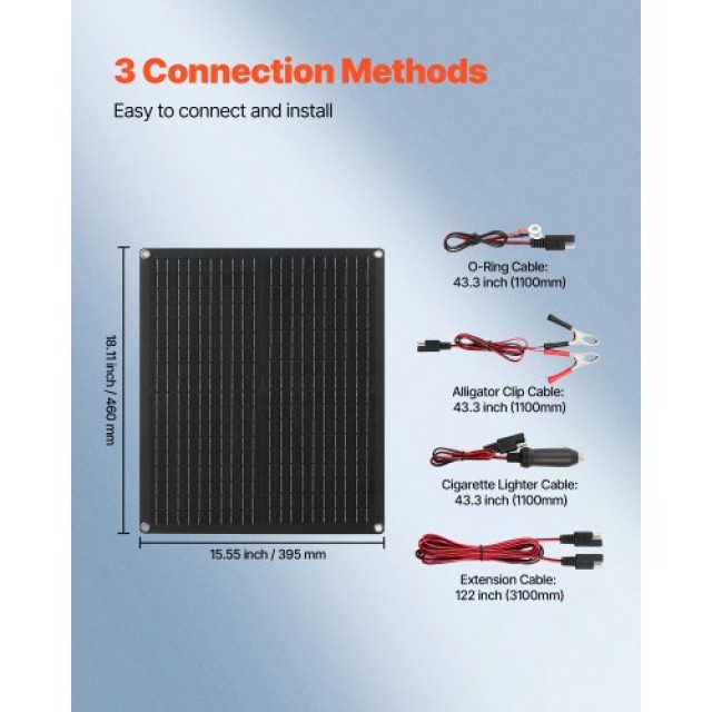VEVOR Φορτιστής Μπαταρίας Ηλιακού Πάνελ 30W 12V με Έξυπνο Ελεγκτή &...