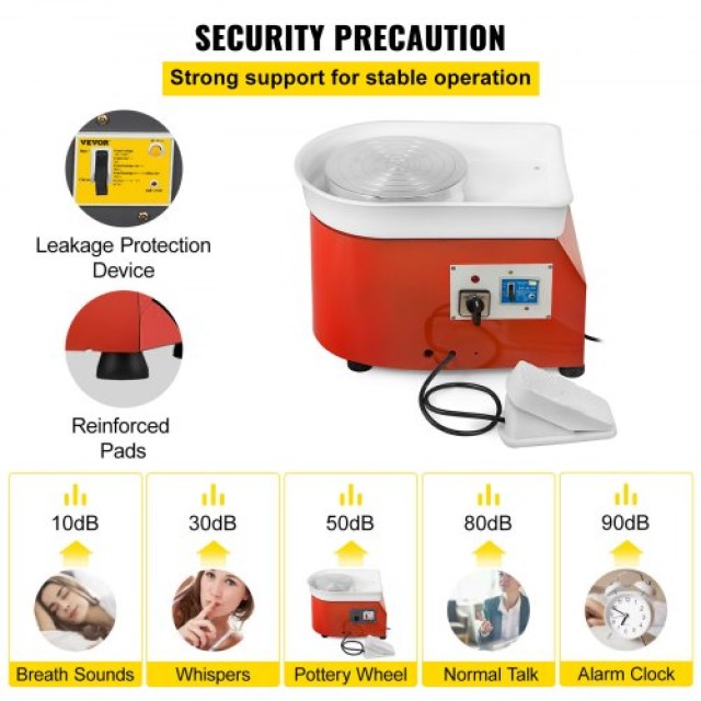 Ηλεκτρικός Τροχός Κεραμικής VEVOR 25cm 280W με Σετ Εργαλείων για Κε...