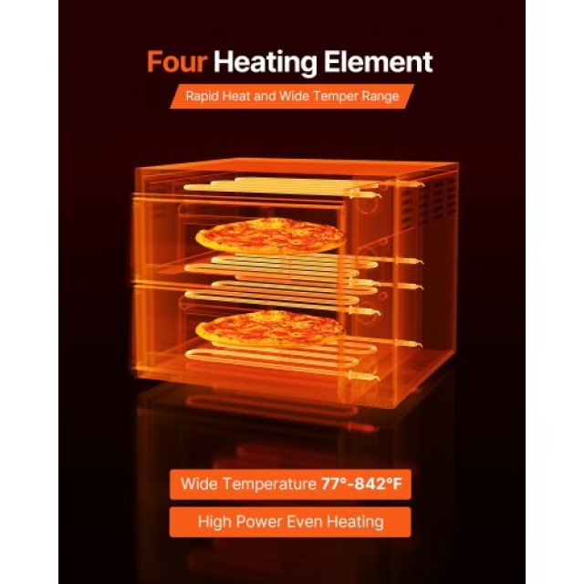 VEVOR Διπλός Ηλεκτρικός Φούρνος Πίτσας 18 με Ανεξάρτητο Έλεγχο Θερμ... VEVOR Διπλός Ηλεκτρικός Φούρνος Πίτσας 18 με Ανεξάρτητο Έλεγχο Θερμ...