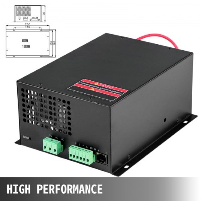 Τροφοδοτικό Laser VEVOR 80W για Χαράκτη Co2  KGDY80W0000000001V2