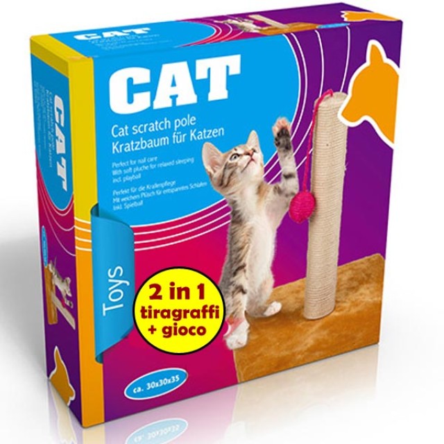 BAKAJI Δέντρο Ξυσίματος & Παιχνιδιού Γάτας 30x30x35 cm Cat-Toys Pet...