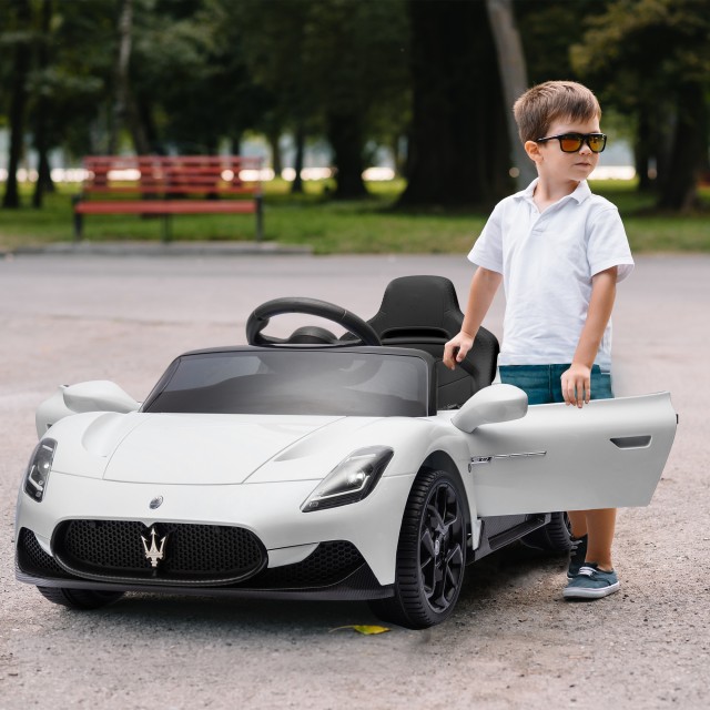 AIYAPLAY  Παιδικό Αυτοκίνητο Maserati MC20, Χειροκίνητη Οδήγηση, Τηλεχειριστήριο και LED Φώτα, Ηλικίες 3-6 Ετών, Λευκό  370-336V90WT