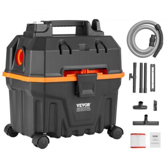 VEVOR Υγρού/Ξηρού Σκούπα 15L 5 HP με Ακροφύσια Μαύρη  SYGSZKXCQ15LJTZBFV2