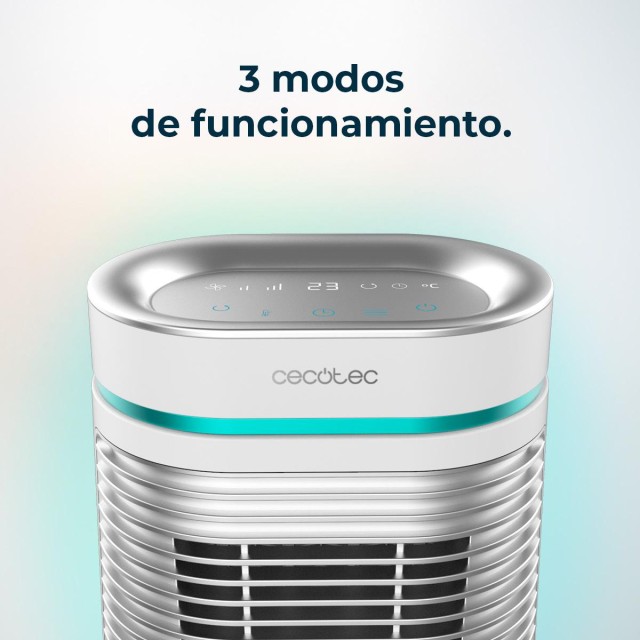 CECOTEC  Κεραμικό Θερμαντικό ReadyWarm 1550 Max με 1500 W, Περιστροφή, Ψηφιακή Οθόνη, Ρυθμιζόμενο Θερμοστάτη & 3 Λειτουργίες - Λευκό  CEC-08274
