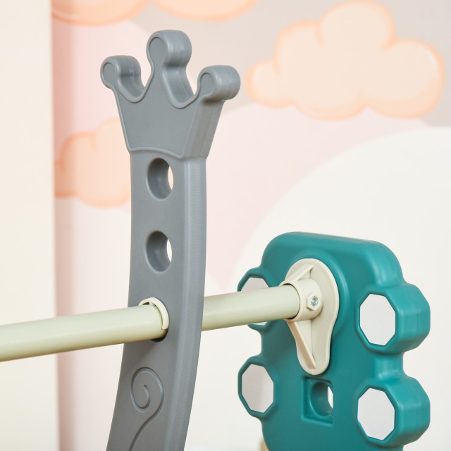 HOMCOM 18 Months-3 Years Baby Slide με ρυθμιζόμενη κούνια και καλάθ...