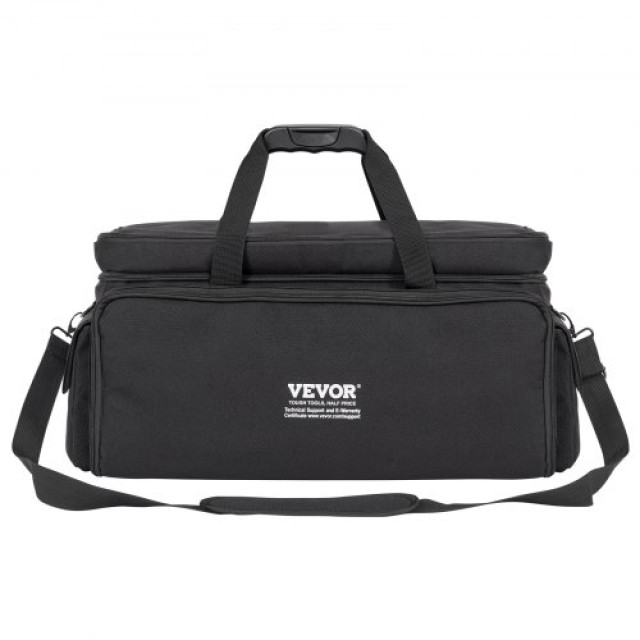 VEVOR  Τσάντα DJ Καλωδίων, Υφασμα 1200D Oxford, Τσάντα DJ με 9 Αποσπώμενα Διαχωριστικά, Λουρί Ώμου 4.92 ft, Πλαστική Βάση, 23.6 x 11.8 x 12.7 in για DJ Εξοπλισμό DJSNB1200DNJTF6JEV0
