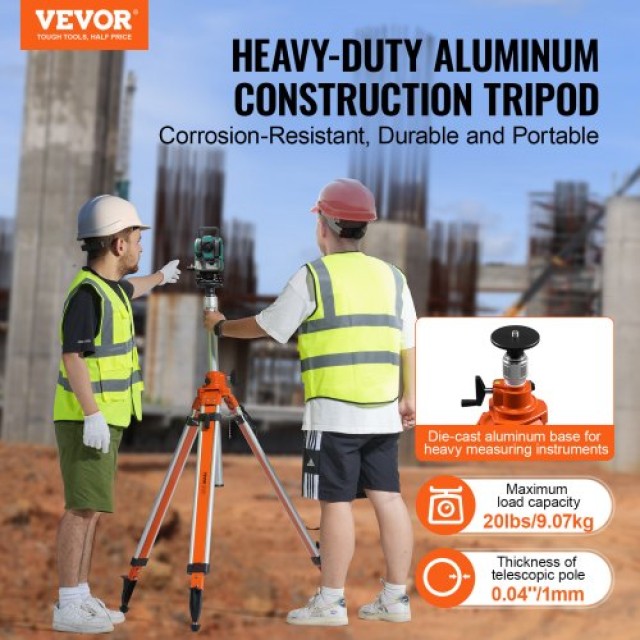 VEVOR Τρίποδο Laser Level με Ρυθμιζόμενο Ύψος 114 cm  JZSJJCZXSJS0I5FWEV0