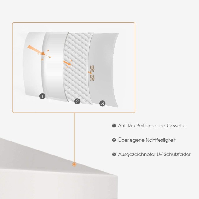 Costway Ανταλλακτική Οροφή Κιόσκι 300x300 εκ. Μπεζ NP12534BE
