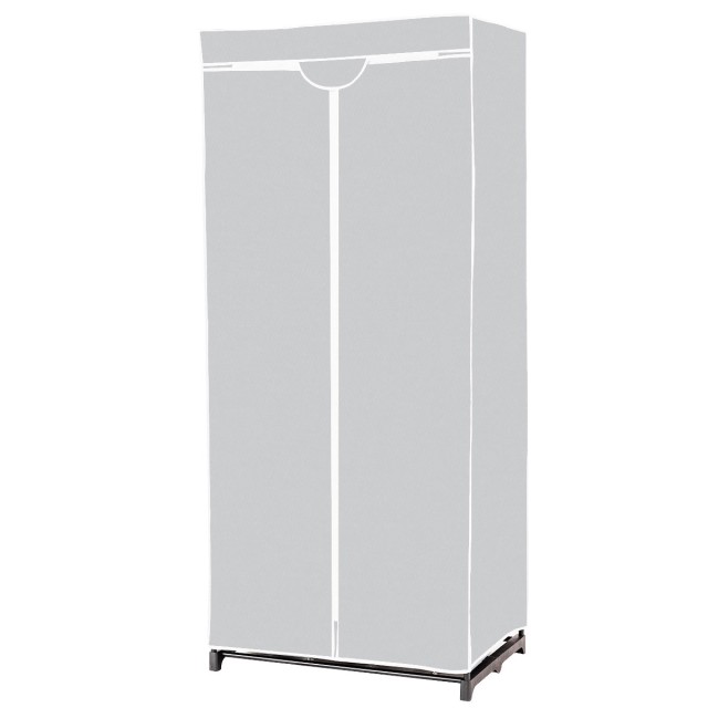 Costway  Ντουλάπα υφασμάτινη με ράγα ρούχων, 75 x 50 x 170 εκ., Γκρι HU10640GR