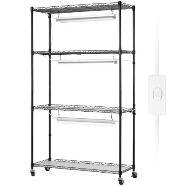 VEVOR  Ράφι Φυτών με Φώτα Ανάπτυξης 4 Επιπέδων 90W 150cm Ύψος GNZWJ150CM90W4H6VV2