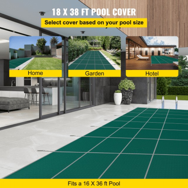 Κάλυμμα Ασφαλείας Πισίνας VEVOR 18x38ft για 16x36ft Πισίνα  YYCM16X36FTYCG001V0