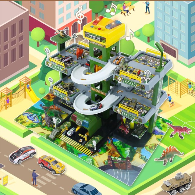 BAKAJI Πολυώροφο Γκαράζ Παιδικό με Θέσεις Στάθμευσης για Αυτοκινητά... BAKAJI Πολυώροφο Γκαράζ Παιδικό με Θέσεις Στάθμευσης για Αυτοκινητά...