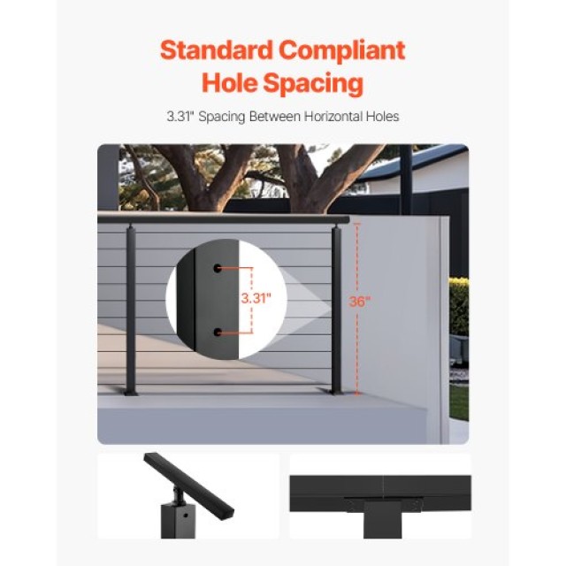 VEVOR Κολόνα Κάγκελου Οριζόντιας Οπής 36x1x2 4JZLGZXHS914UUOI6001V0