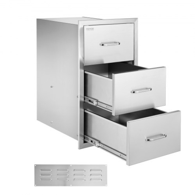 VEVOR Συρτάρια Εξωτερικής Κουζίνας Τριπλά BBQ 18.5x22.5x22.5 ZJCTJ1...