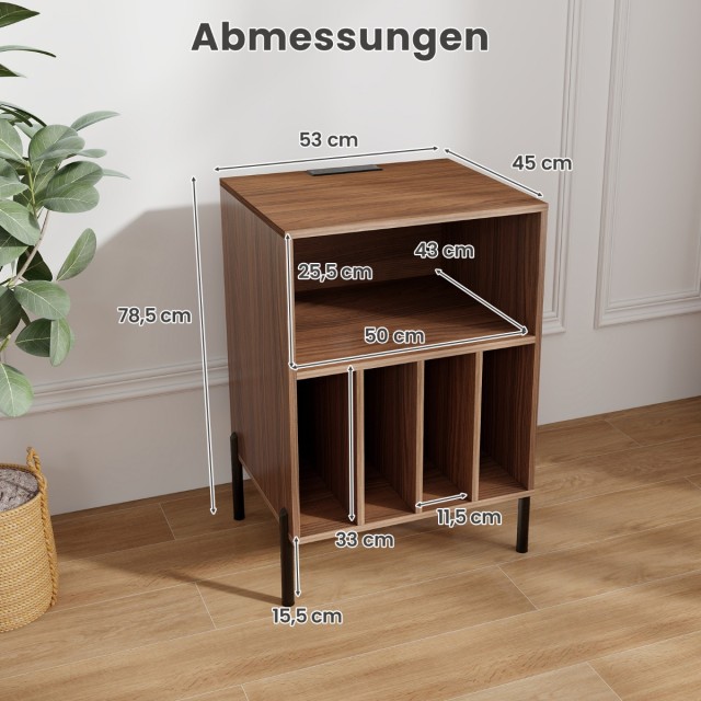 Costway Βάση Πικάπ με Σταθμό Φόρτισης & Ράφι & 4 Διαχωριστικά για Δ... Costway Βάση Πικάπ με Σταθμό Φόρτισης & Ράφι & 4 Διαχωριστικά για Δ...