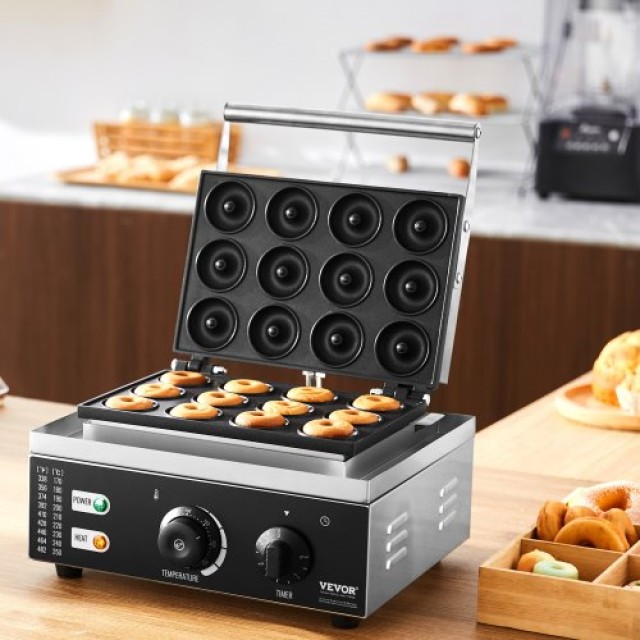 Ηλεκτρική Μηχανή Ντόνατ VEVOR, 1550W, 12 Θέσεων  XXSYTTQJ1550L3I78V2