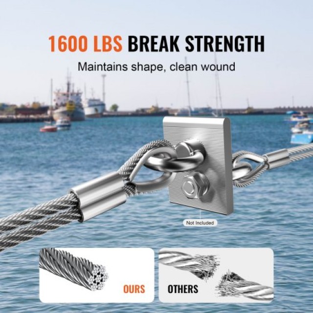 VEVOR  Καλώδιο Ανοξείδωτου Χάλυβα T304 1/8 7x7 100 ft για Κάγκελα BXGGSSBXG304SDKE0V0