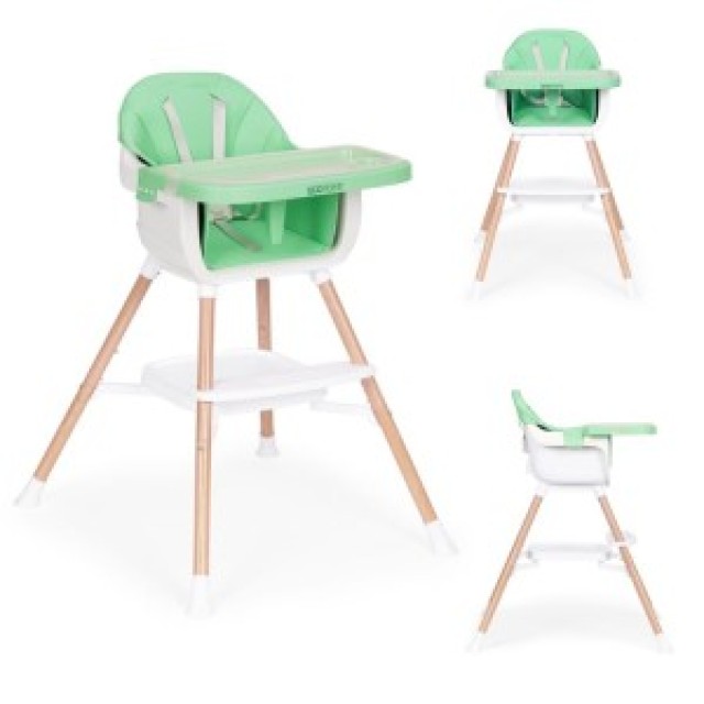 ECOTOYS Παιδικό καρεκλάκι φαγητού 2 σε 1 πράσινο HC508-Green