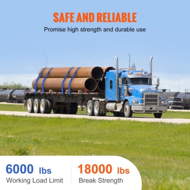 Σετ Ιμάντες VEVOR 4 x 30, 6000 lbs, Μπλε (10 Τεμ)  PGJPDLS4INCH3LGJKV0